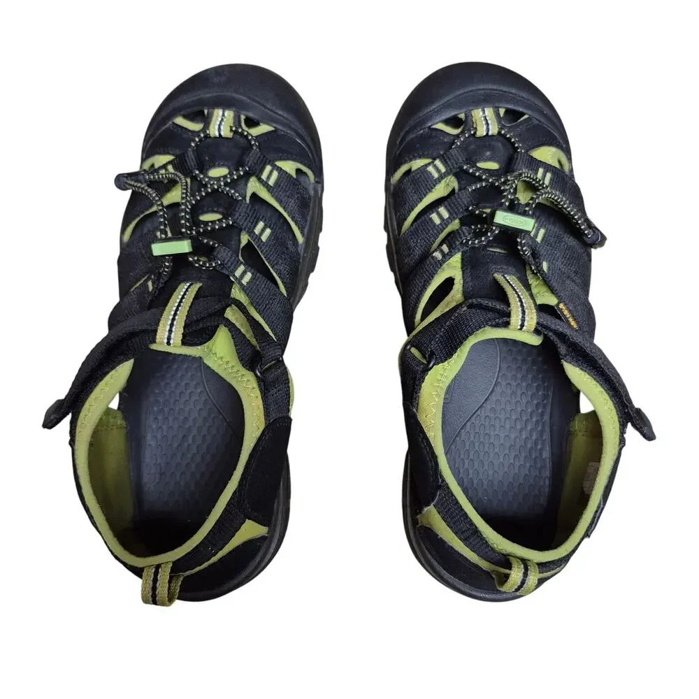 Keen Black Green Newport Closed Toe Water Sandals Shoes Men's 7 Women's 8 1/2
